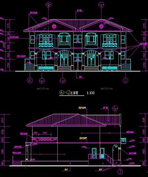 私人会所建筑立面图