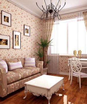 最新实用小户型田园风格窗帘装修实景图欣赏