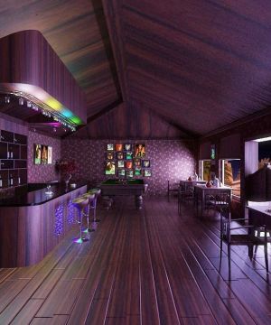 经典家庭酒吧室内设计效果图大全2023