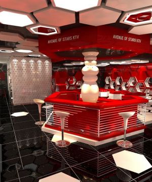 最新简约风格ktv大厅吧台设计实景图