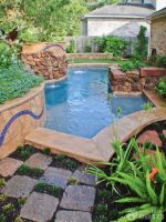 最新美式乡村别墅庭院泳池景观设计效果图片