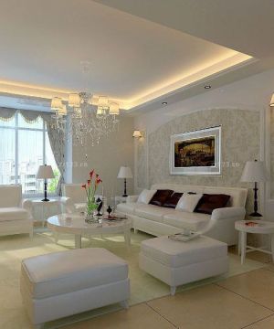北欧风格客厅欧式沙发背景墙装修设计效果图欣赏