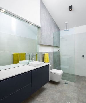 90平米现代房屋卫生间储物架设计效果图欣赏
