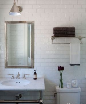 2025美式室内卫生间储物架设计效果图片