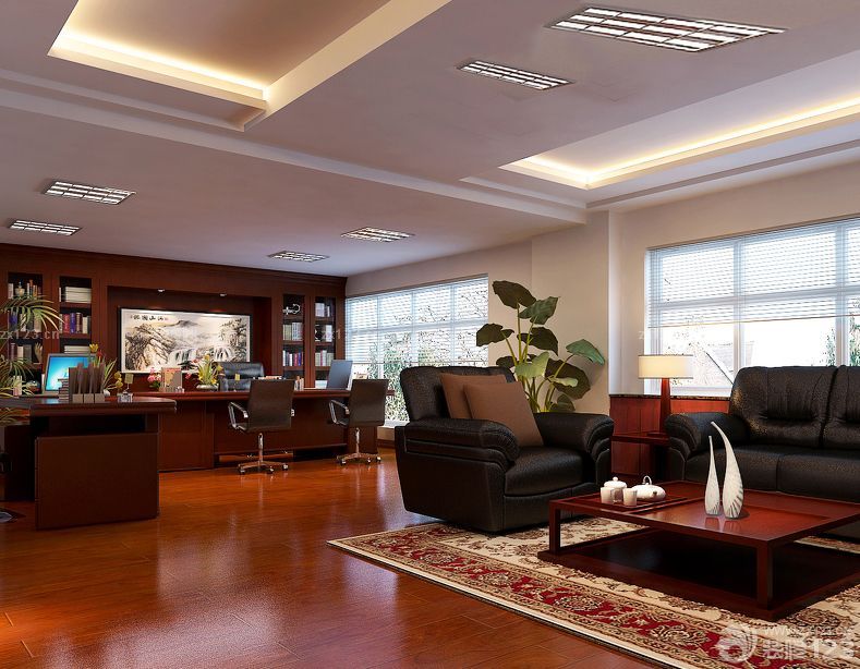 2025董事长办公室格栅灯设计图片大全