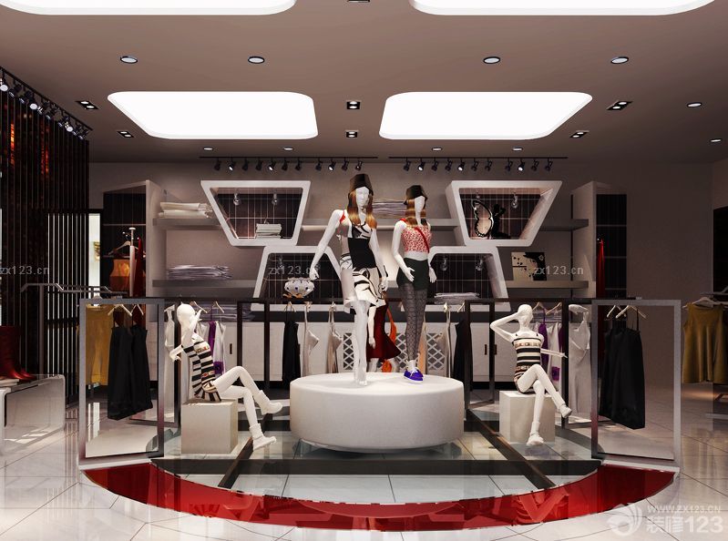 2025女装服装店格栅灯装修效果图欣赏
