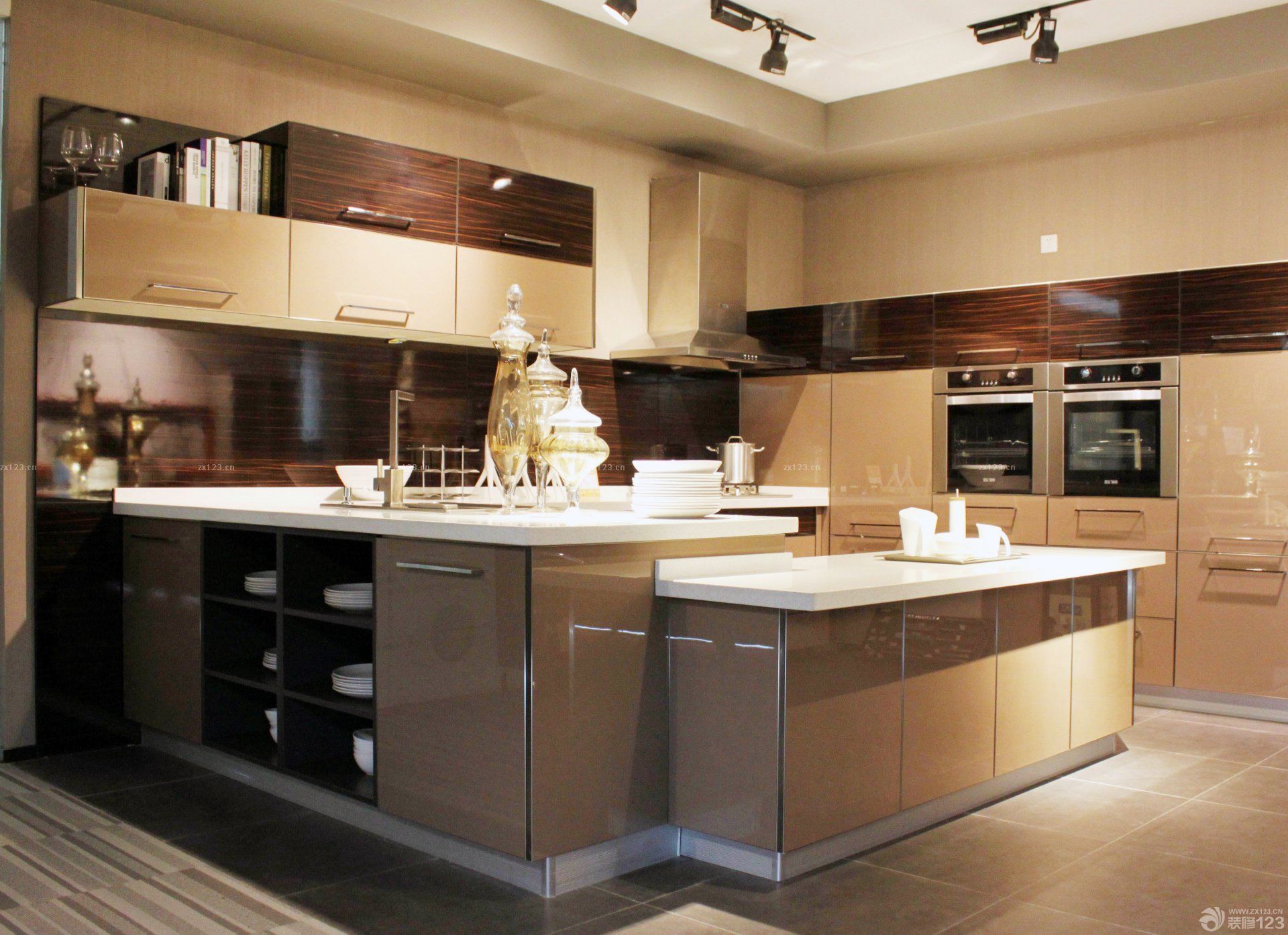 最新开放式厨房我乐橱柜整体装修图片