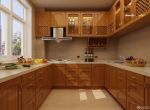 美式古典实木厨房金牌橱柜装修效果图欣赏
