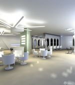 2023最新理发店休闲区塑胶茶几装修设计效果图