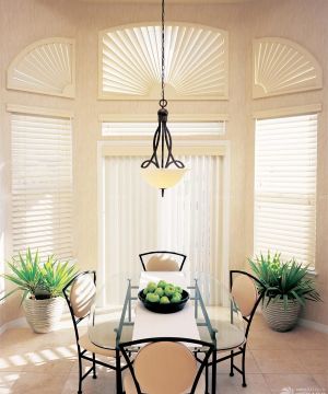 家装餐厅现代简约风格窗帘设计效果图欣赏
