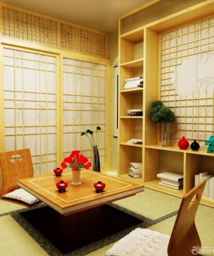 经典日式书房升降桌装修实景图片