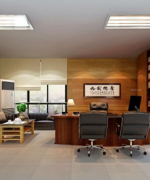 中式小型办公室格栅灯设计图片大全