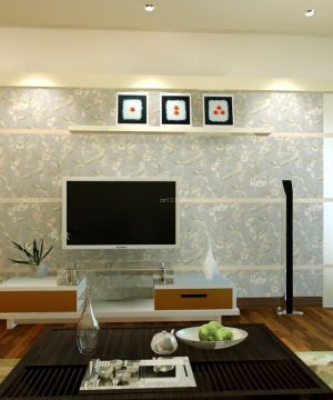 现代风格创意电视背景墙壁纸设计图片