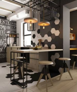 时尚简约风格小型饭店厨房设计图片欣赏