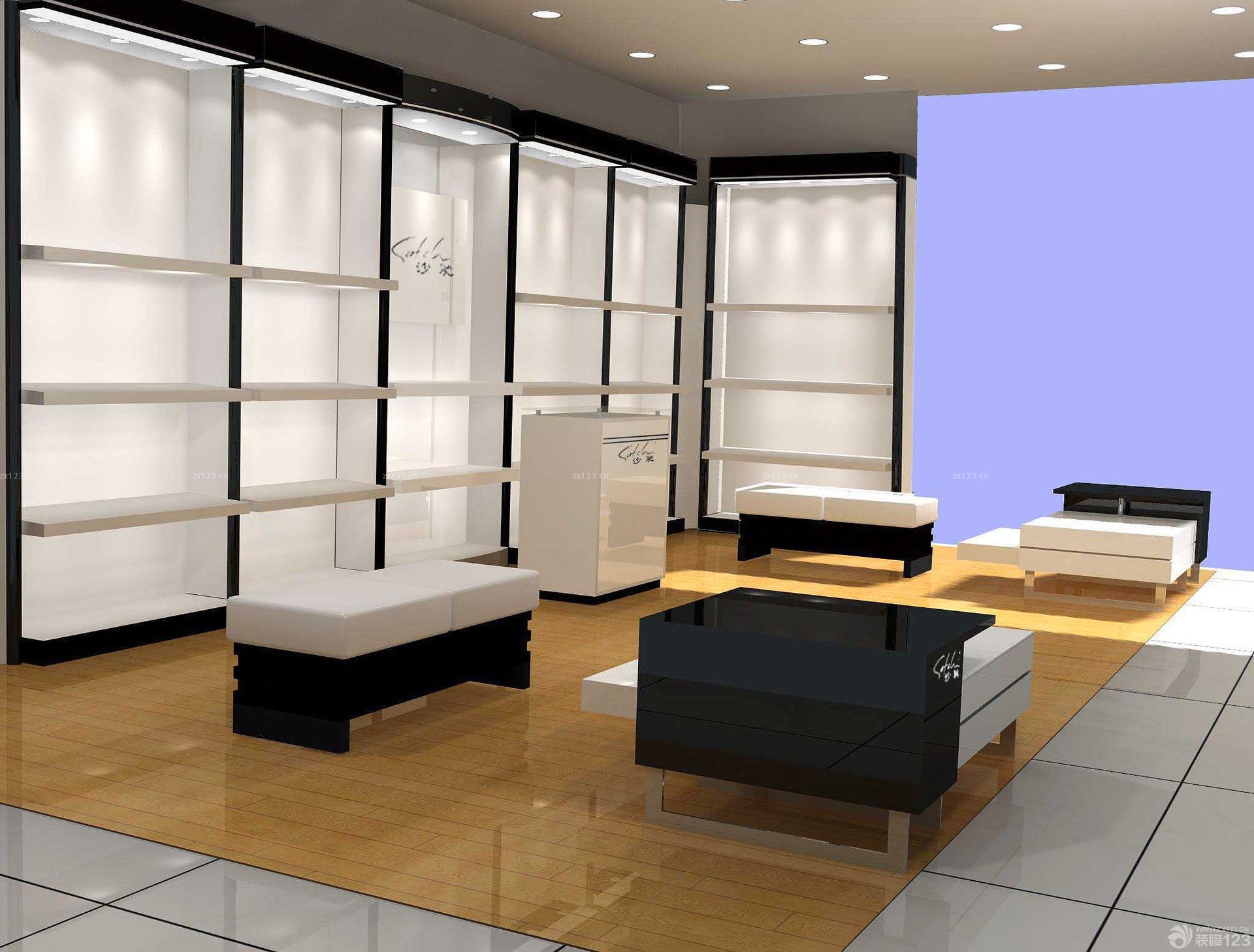 简约风格店面货柜设计图片