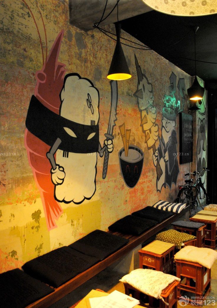 2025最新酒吧室内墙画设计效果图片