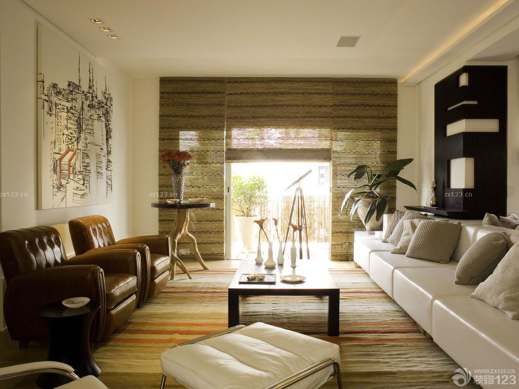 中式风格别墅客厅装修实景图大全2025