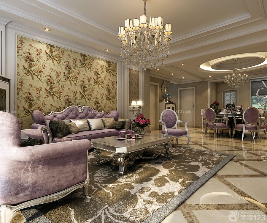 2025客厅欧式沙发摆放图片