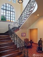 2025美式样板房木制楼梯效果图