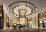 2025豪华酒店大堂吊顶灯设计装修效果图