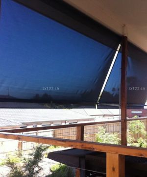 东南亚风格阳台遮阳棚造型效果图片