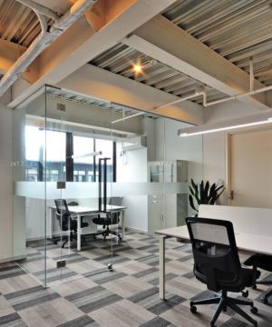 公装小型办公室吊顶设计效果图欣赏