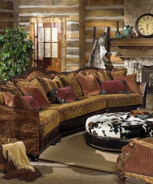 传统美式田园风格客厅组合沙发设计图片欣赏
