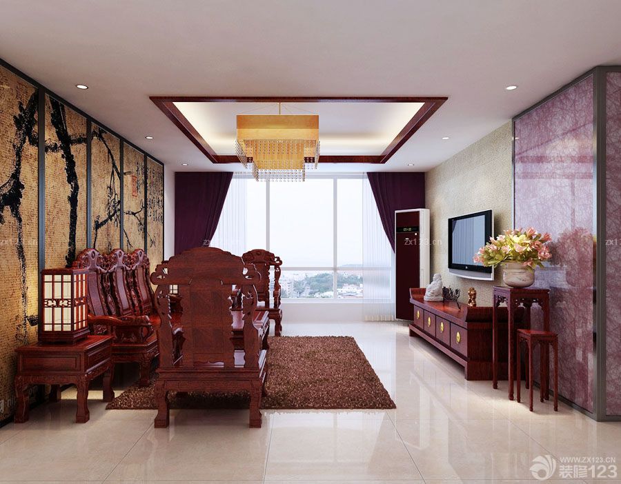 2025最新中式家装窗帘装饰图