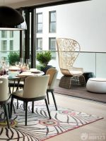 封闭阳台花园藤椅装饰效果图