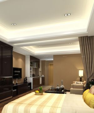 2025古典主义风格卧室吊顶造型效果图欣赏