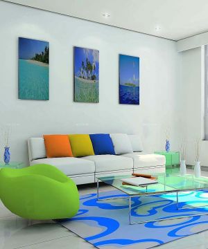 2025现代感超强的小户型普通家庭客厅装修设计图片大全