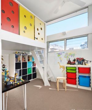 2023最新儿童房间实木高低床设计实景图
