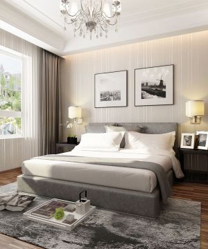 现代风格卧室地毯设计图片2023