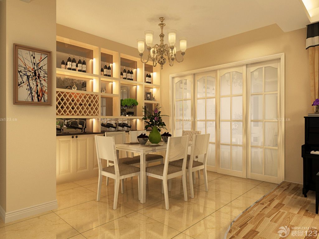 现代餐厅酒柜造型图片2025