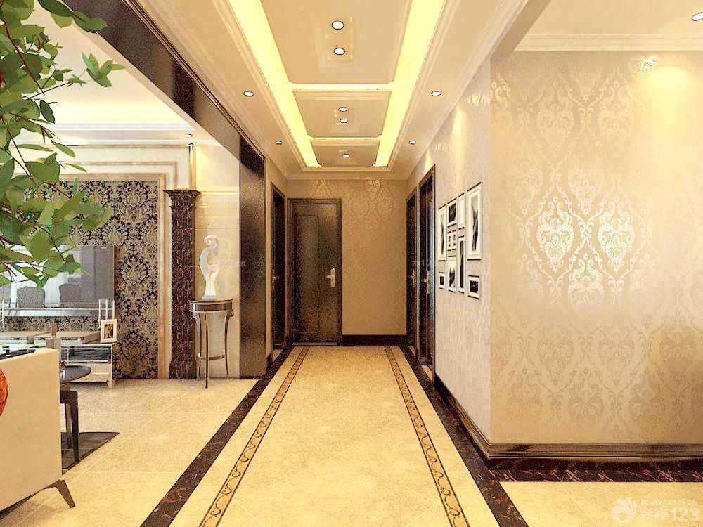 2025 欧式家装进门玄关波打线设计图片