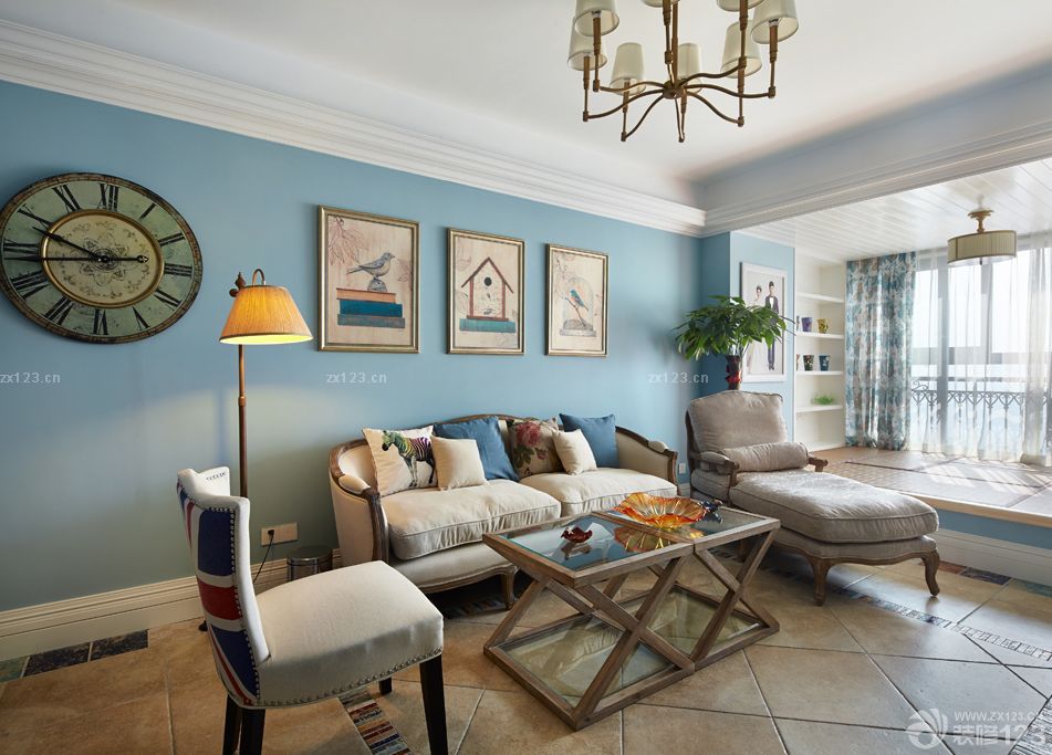 家装80-90平方米房屋客厅飘窗设计效果图