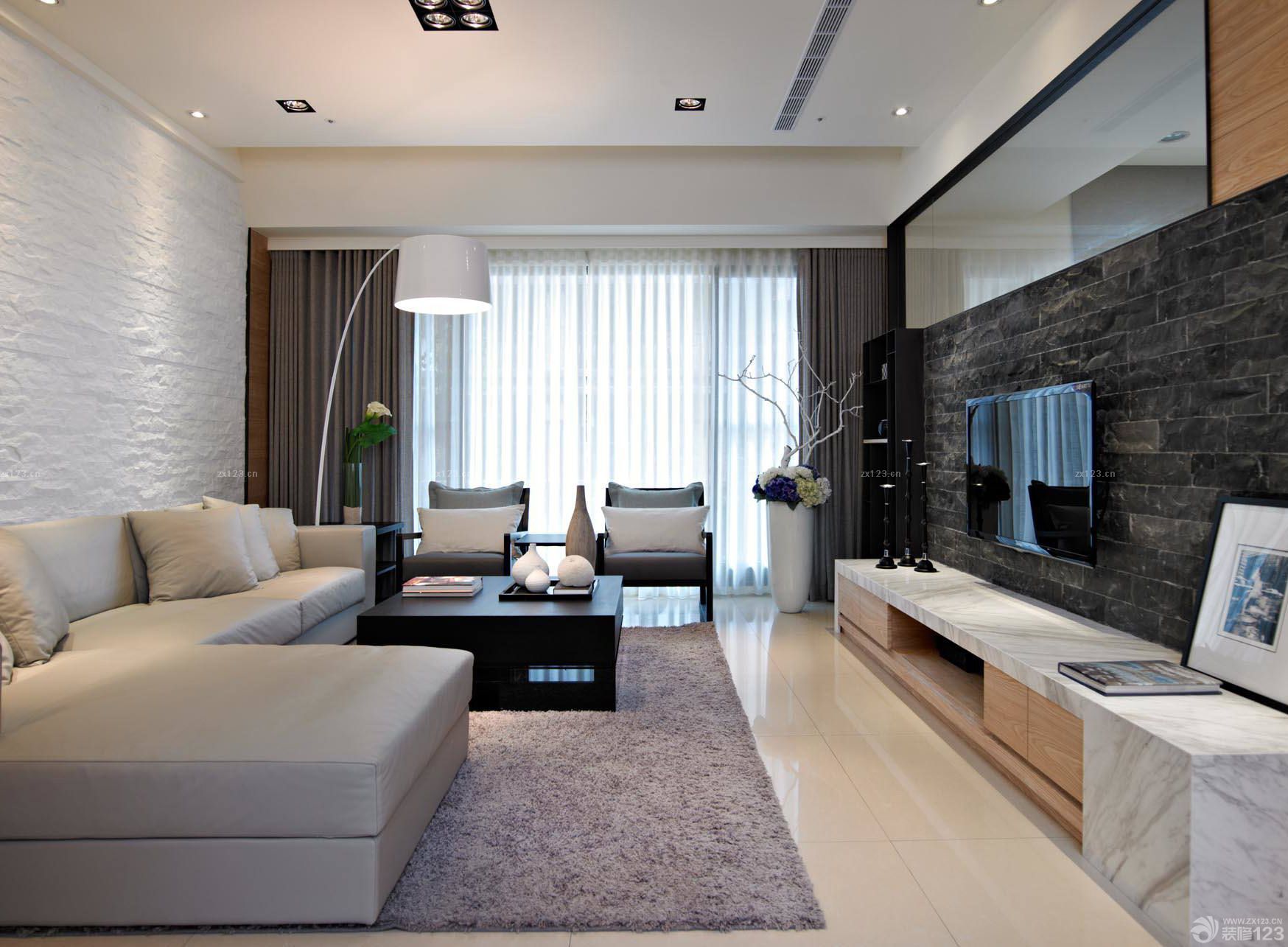 最新家装现代简约风格90平米房屋设计图片_设计456装修效果图