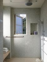家装卫生间马赛克墙面淋浴喷头设计效果图