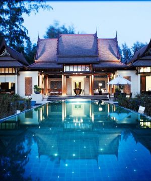世界东南亚风格建筑豪宅外观效果图片欣赏