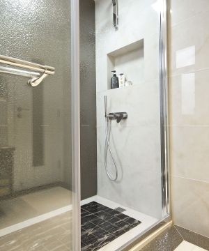 磨砂玻璃隔断淋浴房喷头效果图片欣赏