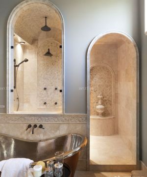 最新欧式门洞淋浴房喷头效果图