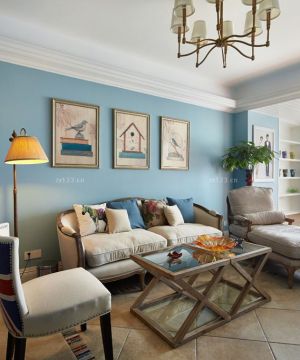 家装80-90平方米房屋客厅飘窗设计效果图