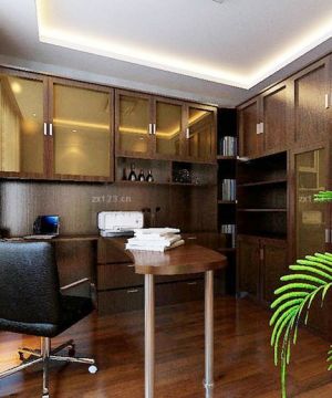 现代沉稳经典书房装修设计效果图欣赏