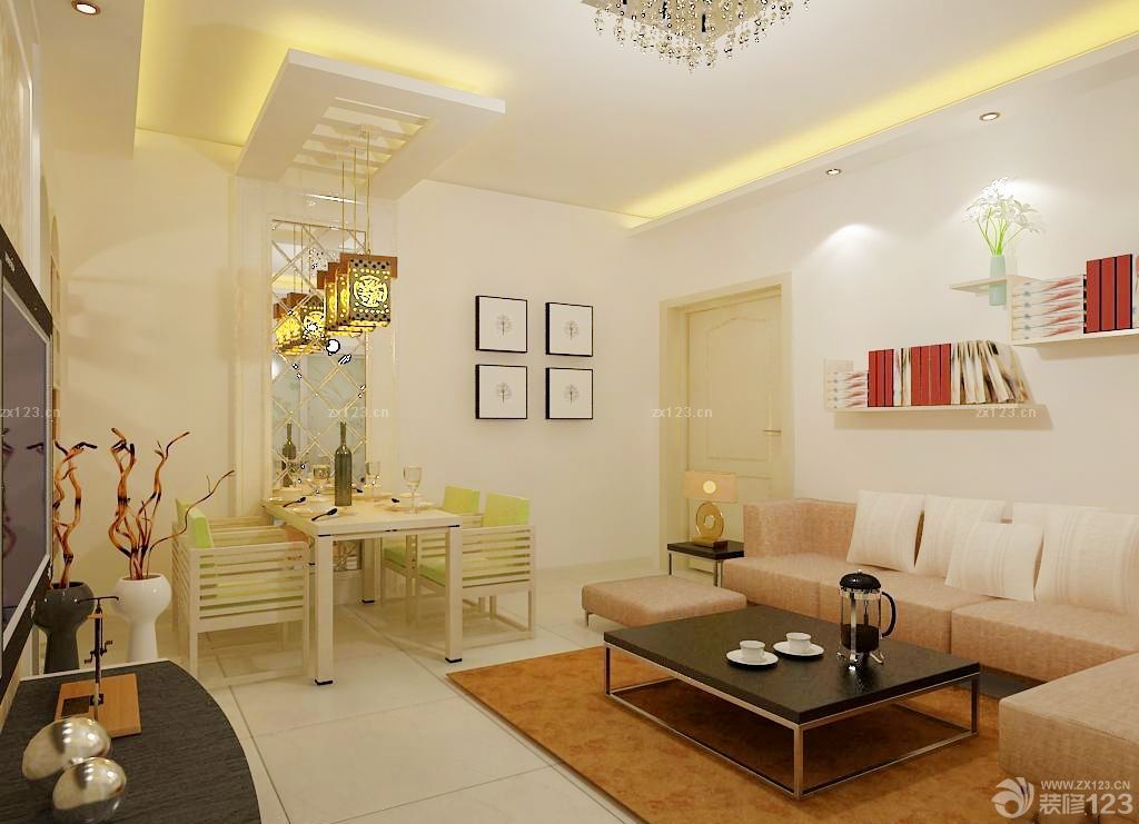 小户型简约风格两室一厅装修样板房大全