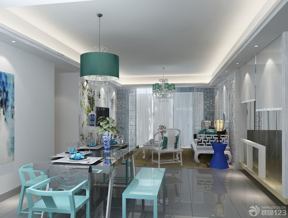 90平后现代精美小户型设计效果图