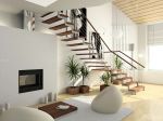 家装60平米小复式钢木楼梯装修效果图欣赏