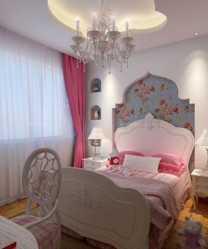 最新70-80平米房屋女孩温馨卧室装修设计图片