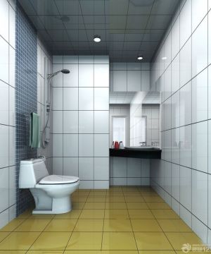 现代简约卫生间铝扣天花板设计图片