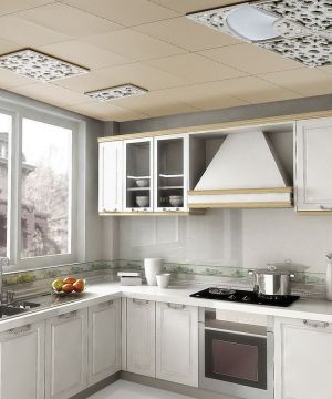 简欧风格厨房铝扣天花板设计效果图片欣赏