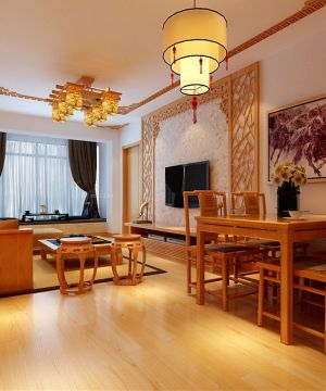 80-90平米二室一厅中式装修效果图片欣赏